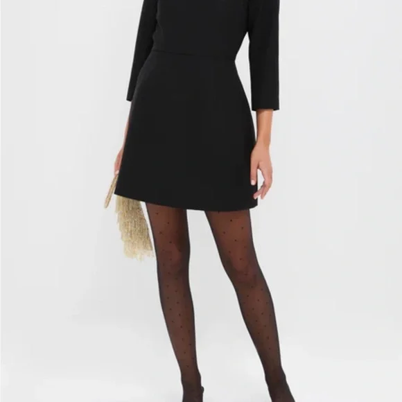 Tuckernuck Black Three-Quarter Sleeve Structured Mini Dress, NWOT - Picture 5 of 14